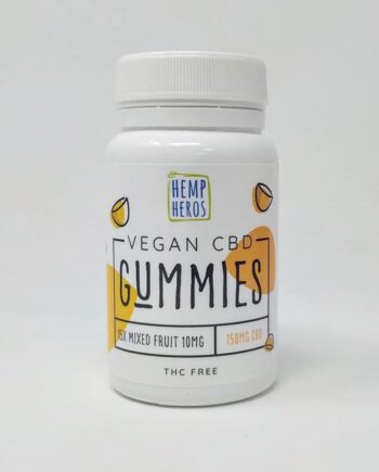 Hemp Heros Vegan CBD Gummies, 15 Gummies, 150mg