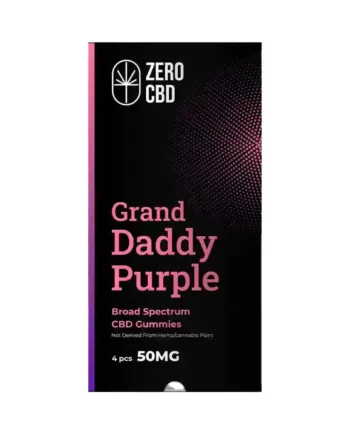 Zero CBD Grand Daddy Purple 50mg Broad Spectrum CBD Gummies (4 Pcs)