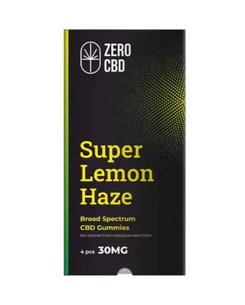 Zero CBD Super Lemon Haze 30mg Broad Spectrum CBD Gummies (4 Pcs)